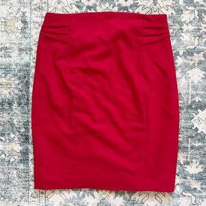 Express Elegant  Red Women's Pencil Skirt